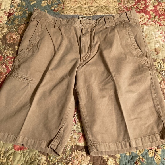Mens Khaki Surplus Shorts Size 34x10 - Picture 2 of 3